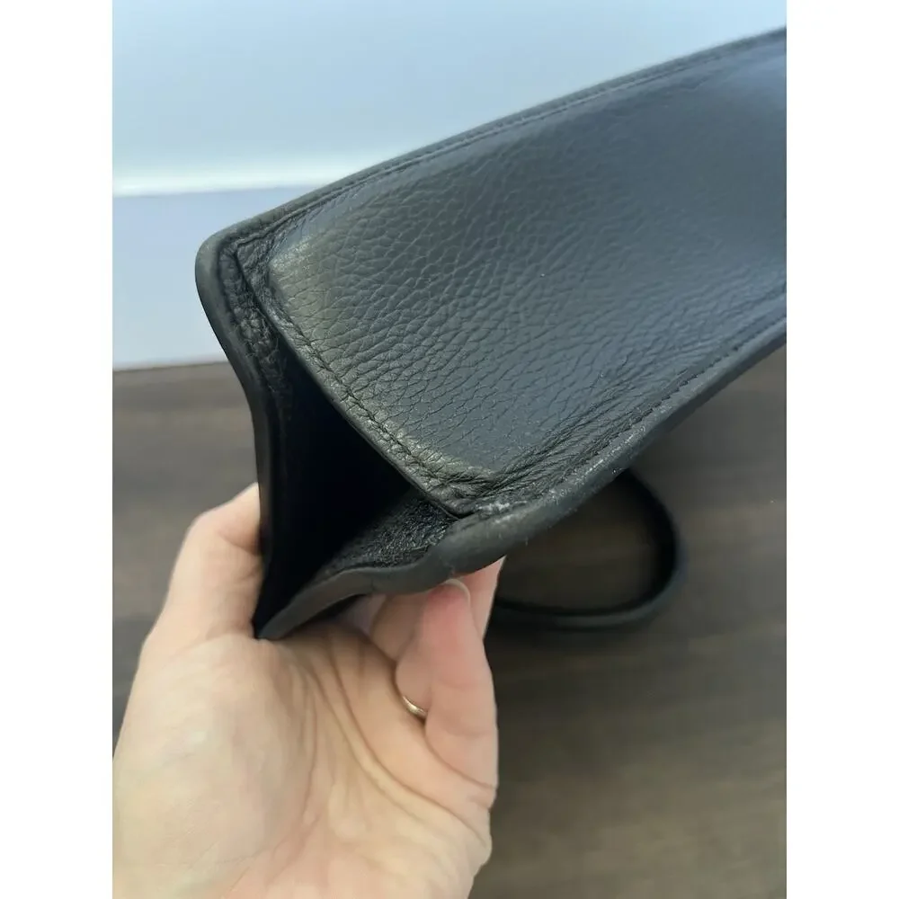Mark Cross Vintage Leather Briefcase laptop bag Black Shoulder Bag Top Handle